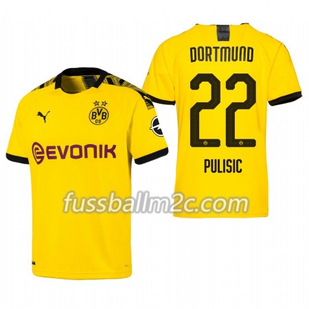 Fußballtrikots Borussia Dortmund Christian Pulisic 22 Heim Trikotsatz 2019-2020